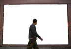 Billboard on wall